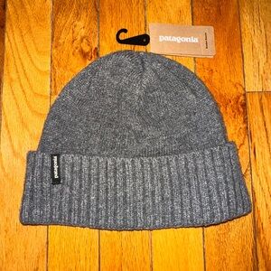 Patagonia Gray Ribbed Cuffed Knit Beanie